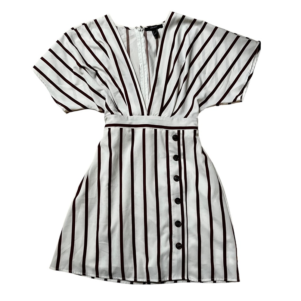 Forever 21 V-neck Stripped Dress Size Small